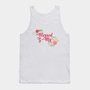 Blessed G-Ma Floral Christian Grandma Design Tank Top